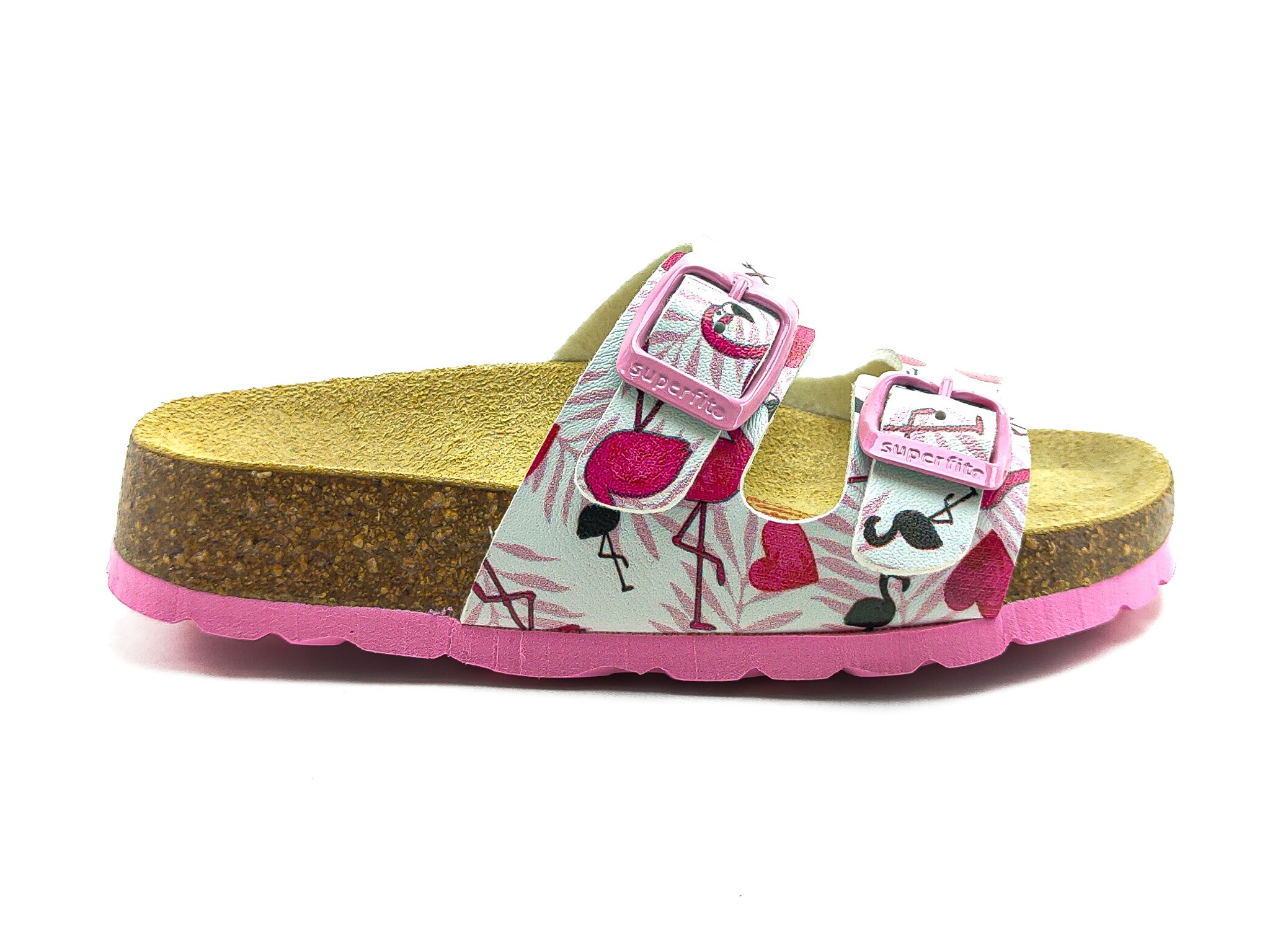 Superfit Ortopedik Çocuk Terlik Çift Bantlı P 800111-1130 Pembe Flamingo WEIB / PINK - Superfit