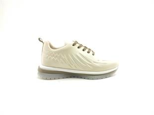 Ortoplus Deri Ortopedik Kadın Sneaker Ayakkabı Kabartmalı ET3098 - OrtoPlus