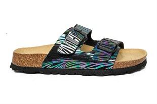Superfit Ortopedik Genç Terlik Çift Bantlı G 800111-0090 - Siyah Zebra SCHWARZ - Superfit
