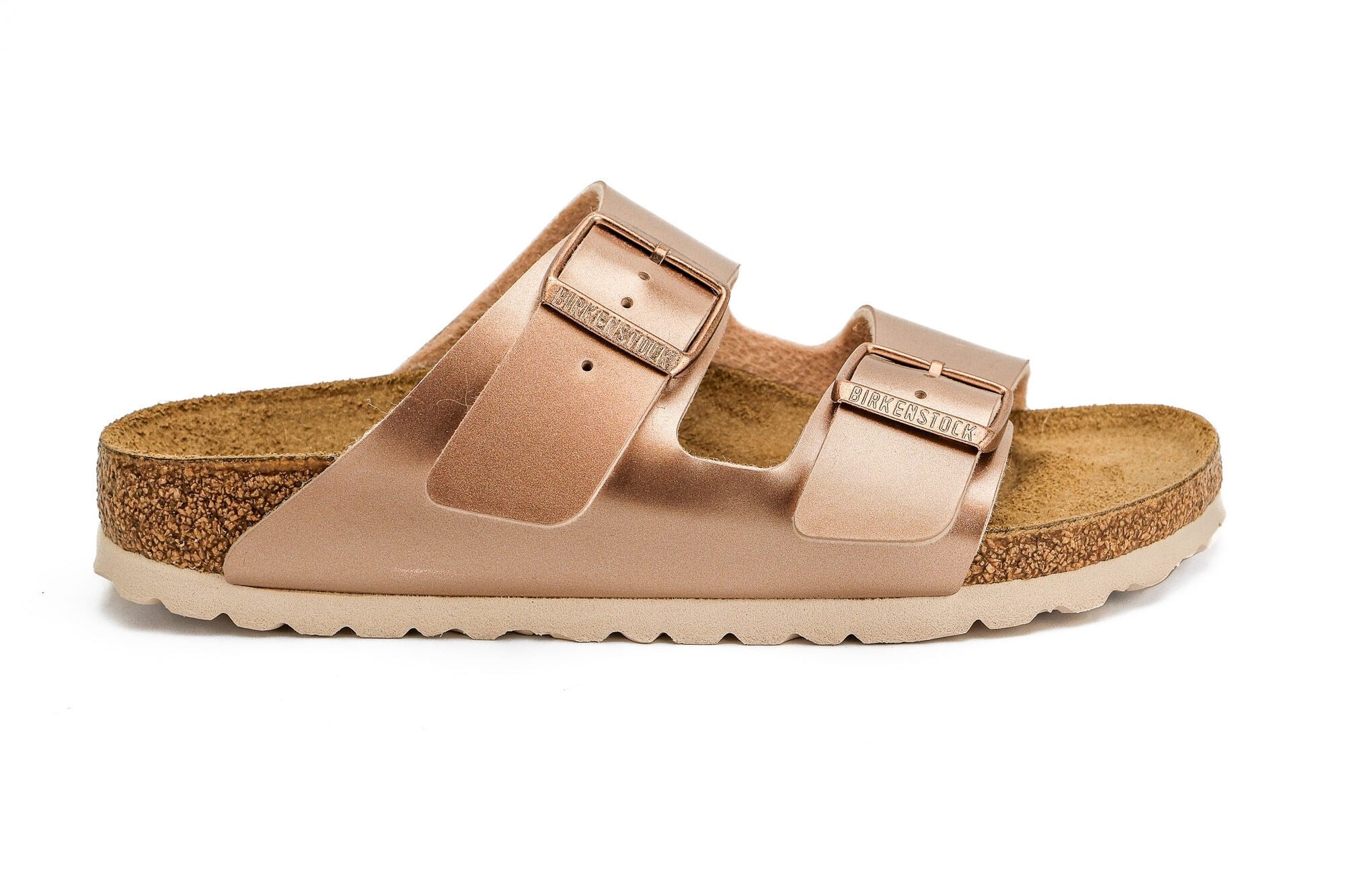Birkenstock Kadın Çift Bantlı Terlik Arizona Electric Metallic Mantar 1012478 ELECTRIC METALLIC COOPER - Birkenstock
