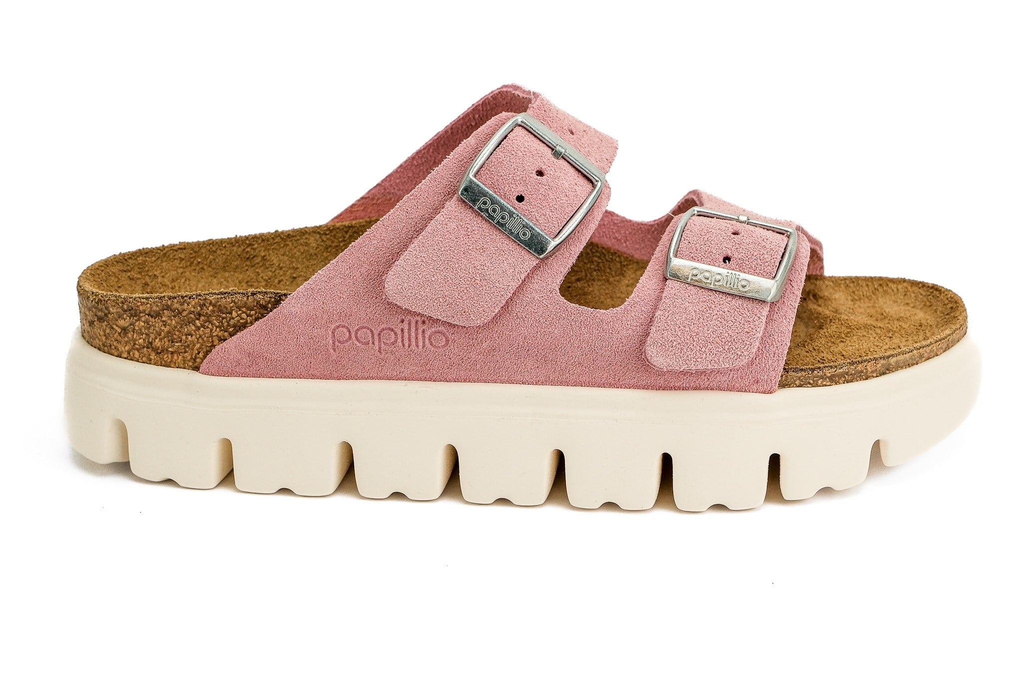 Birkenstock Kadın Çift Bantlı Terlik Pap Chunky Pink Mantar 1025291 CANDY PİNK - Birkenstock