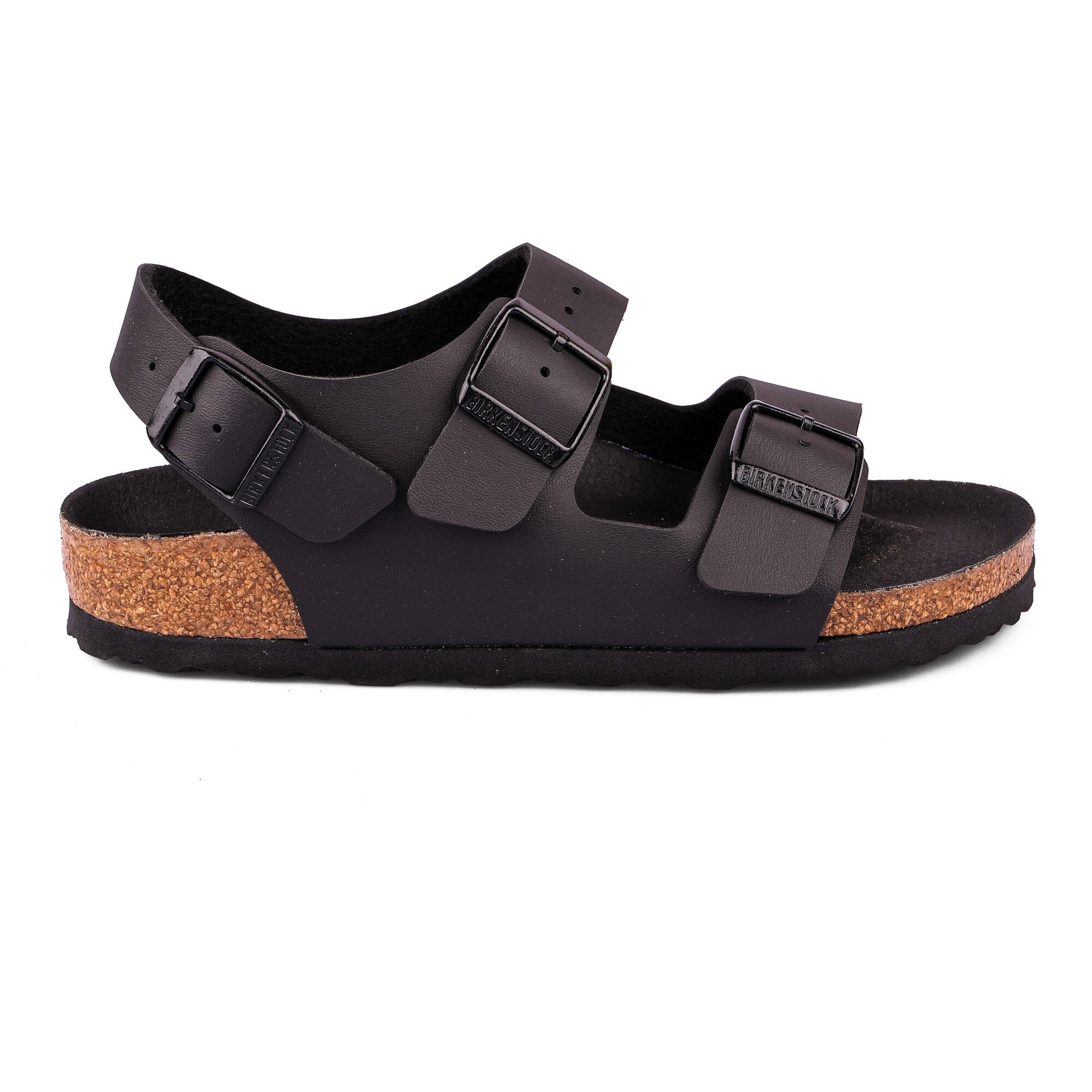 Birkenstock Unisex Çift Bantlı Sandalet Milano Black Mantar 1024998 BLACK - Birkenstock