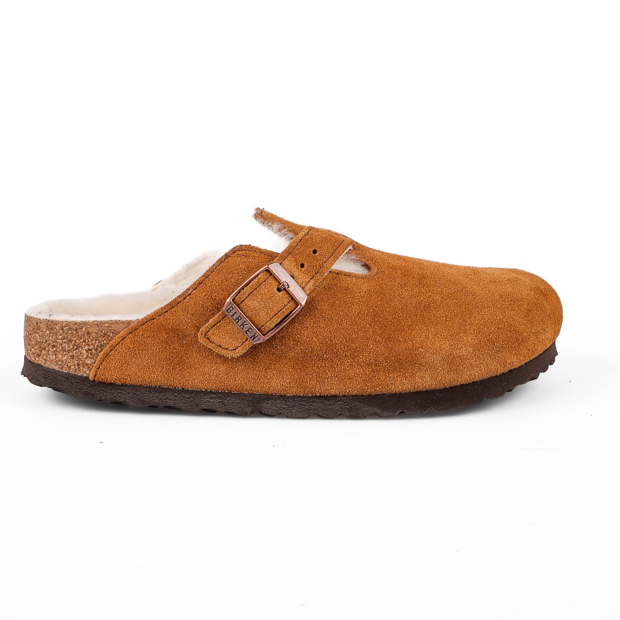 Birkenstock Unisex Kürklü Sabo Terlik Boston Shearling Mink 1001141 MINK - Birkenstock