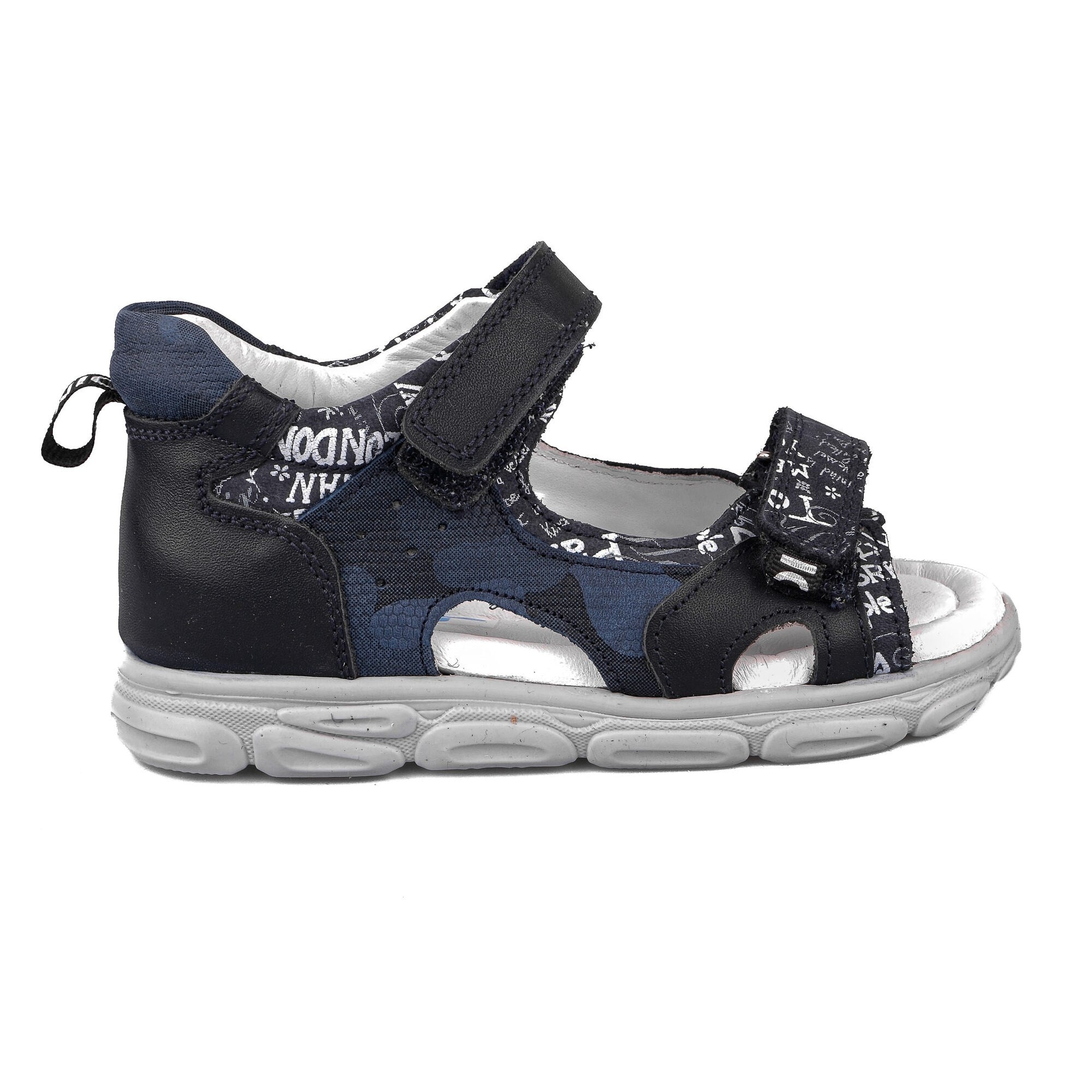 Ortoplus Deri Ortopedik Bebe Sandalet K OZ256 LACİVERT - OrtoPlus