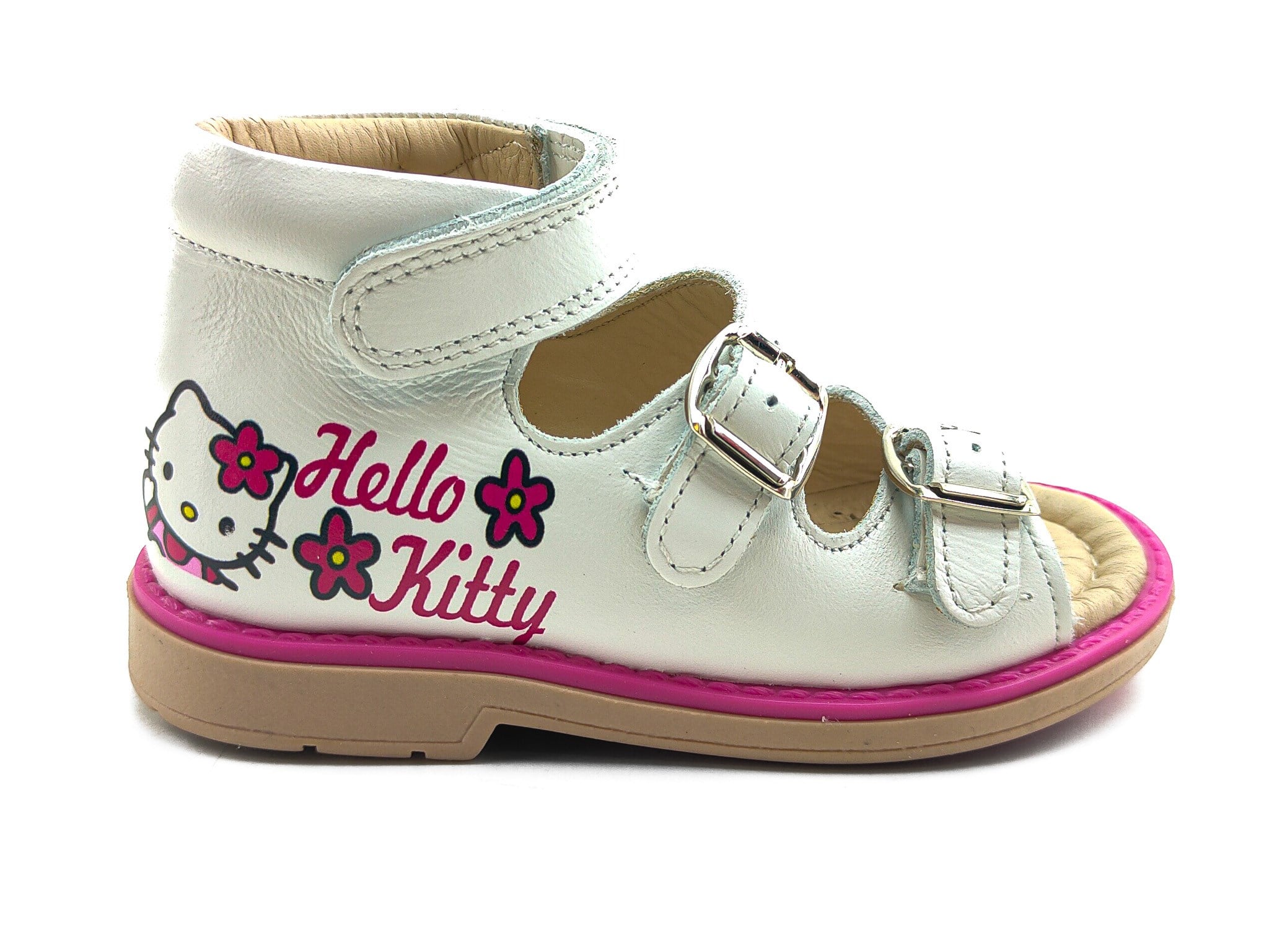 Ortoplus Deri Ortopedik Bebe Sandalet K C725 HELLO KİTTY - OrtoPlus