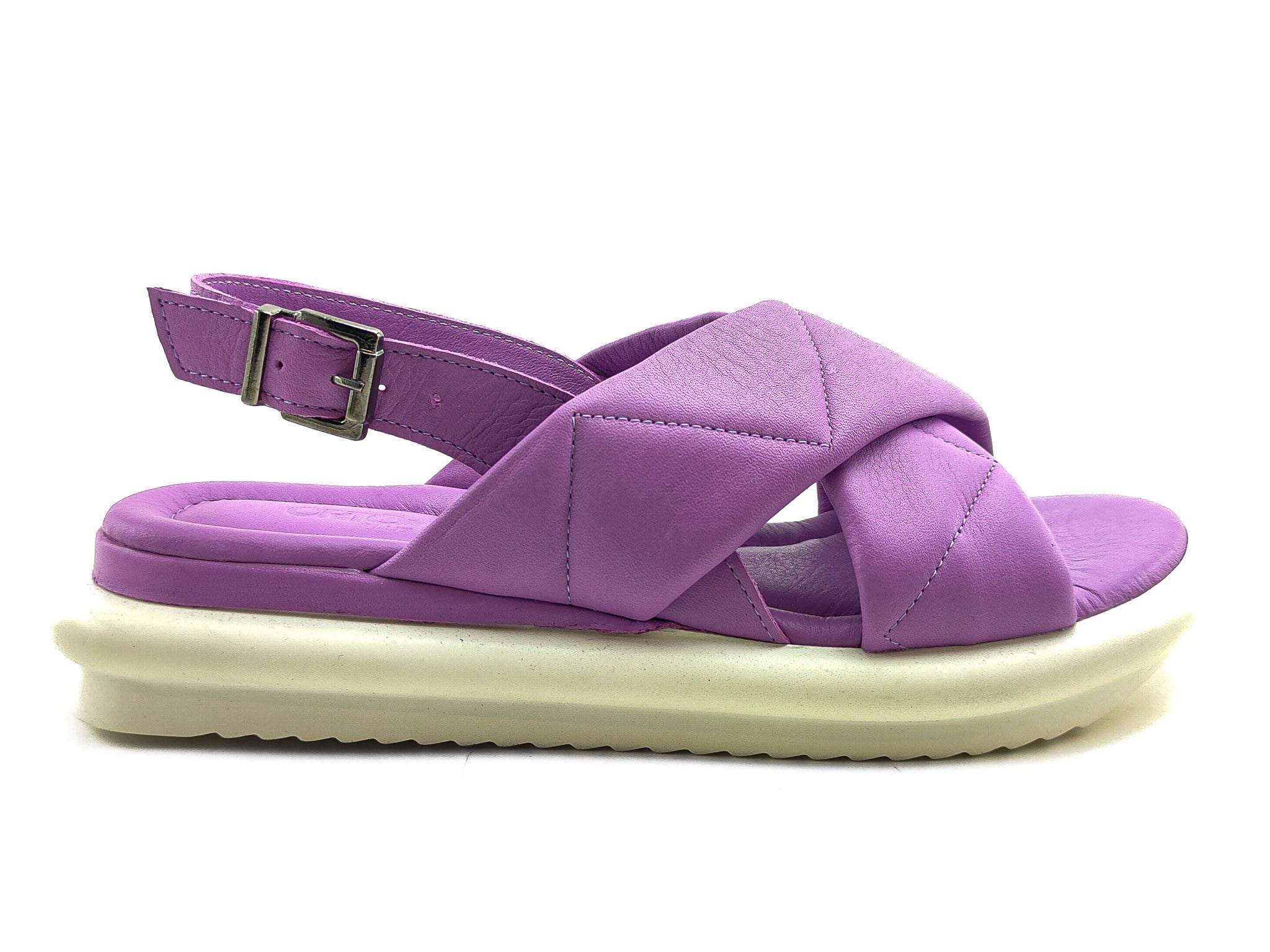 Ortoplus Deri Ortopedik Kadın Sandalet S3010 LİLA - OrtoPlus