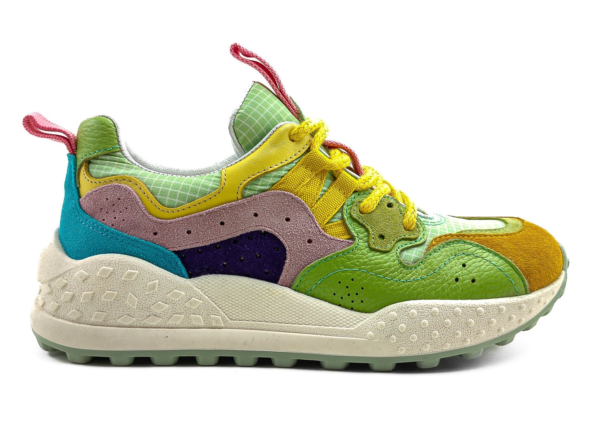 Ortoplus Deri Ortopedik Kadın Sneaker Ayakkabı ET3033 YEŞİL KARIŞIK - OrtoPlus