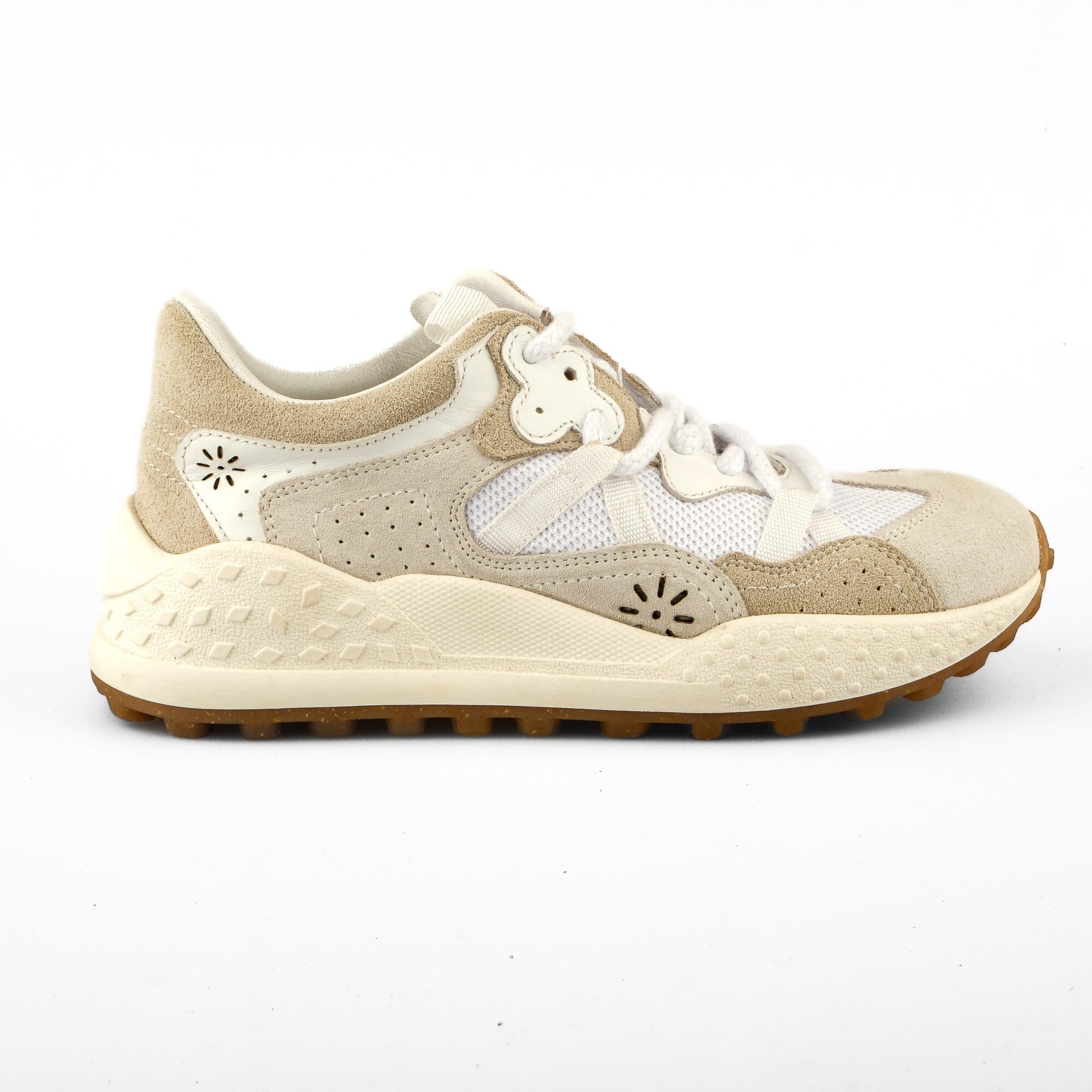 Ortoplus Deri Ortopedik Kadın Sneaker Ayakkabı ET3100 EKRU - OrtoPlus