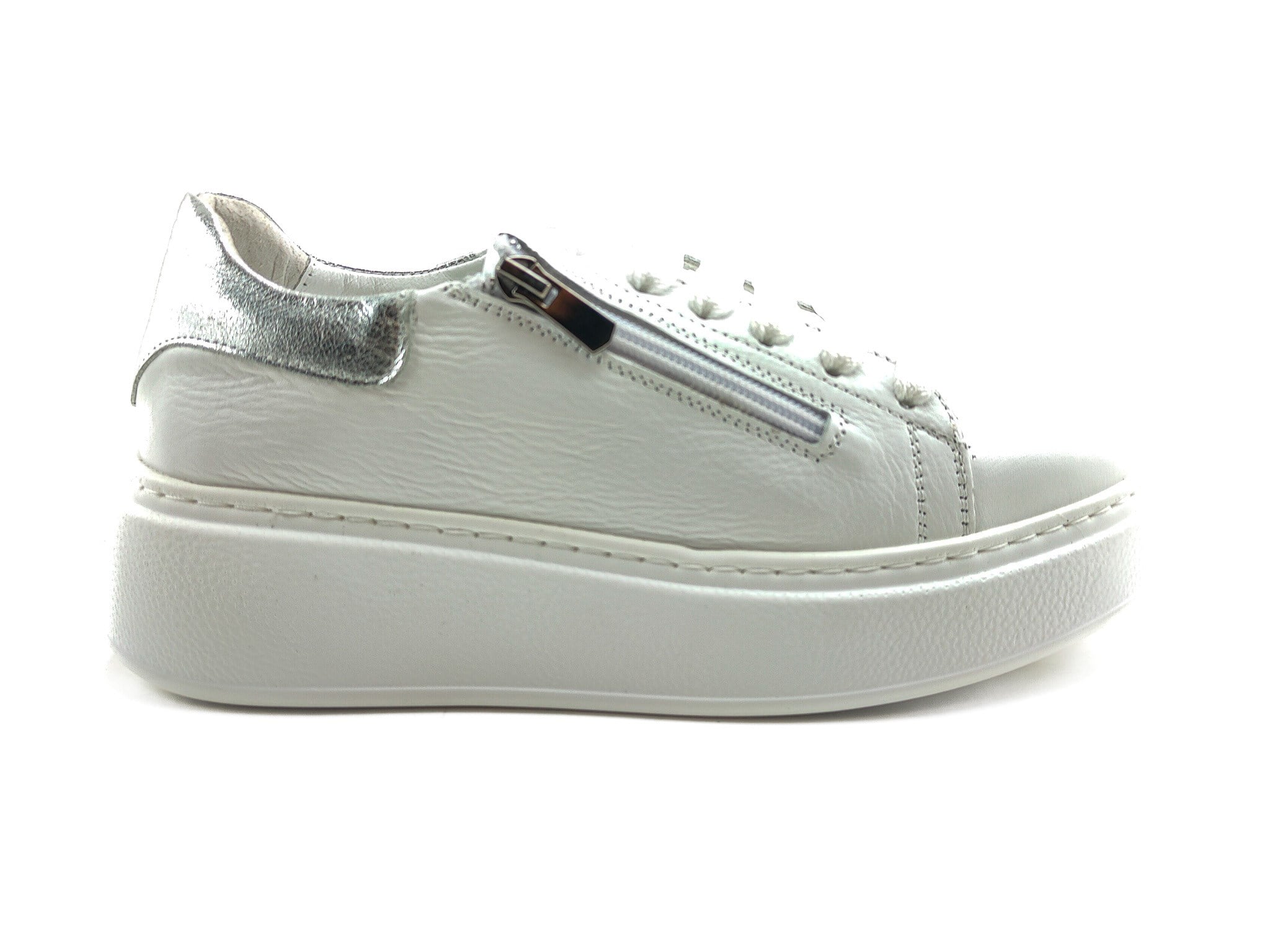Ortoplus Deri Ortopedik Sneaker Kadın Ayakkabı EL117 BEYAZ - OrtoPlus