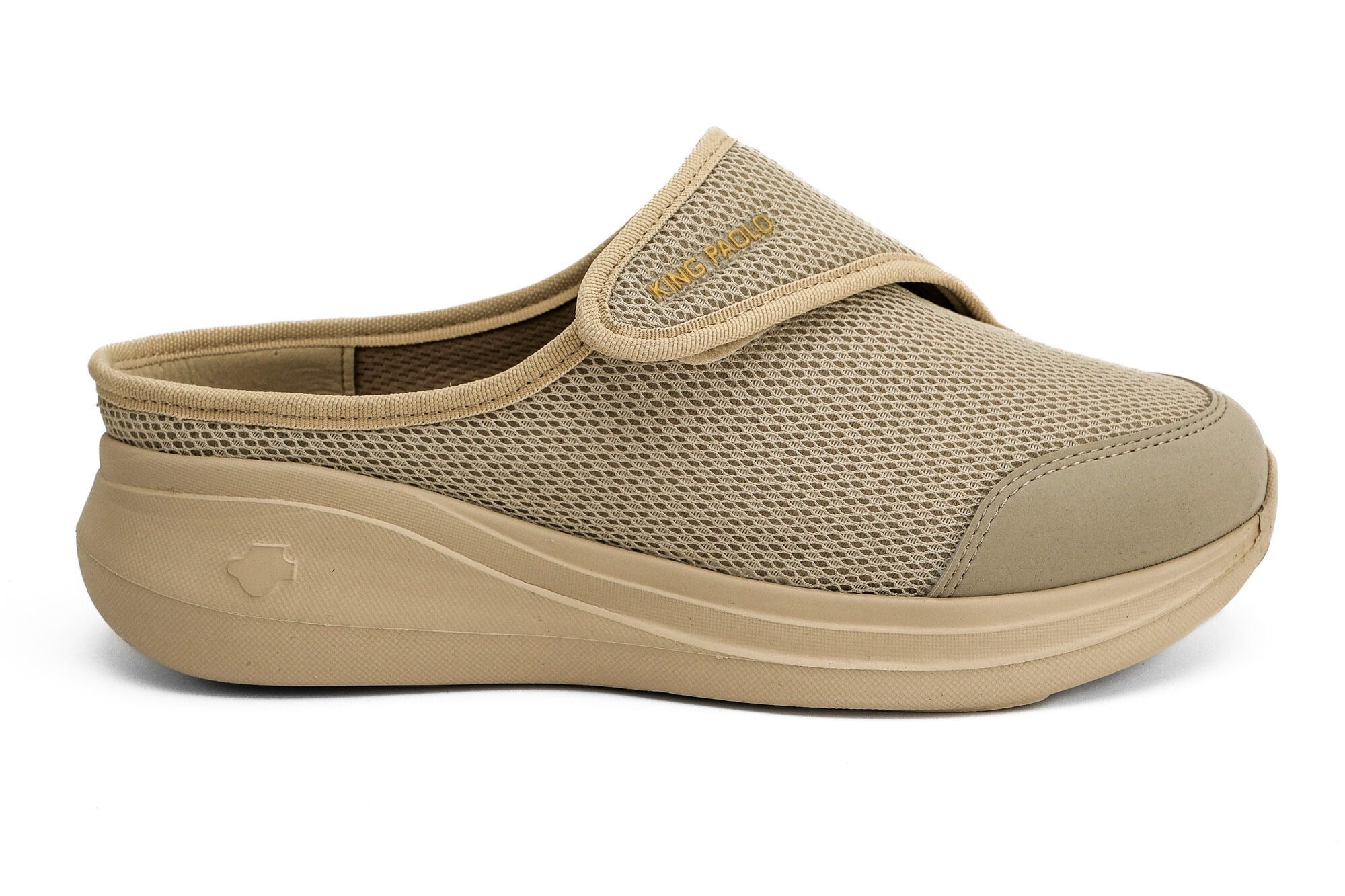 Sneaker Tekstil Tabanı Çıkan Yürüyüş Cırtlı Kadın Terlik KP5197 BEJ - King Paolo