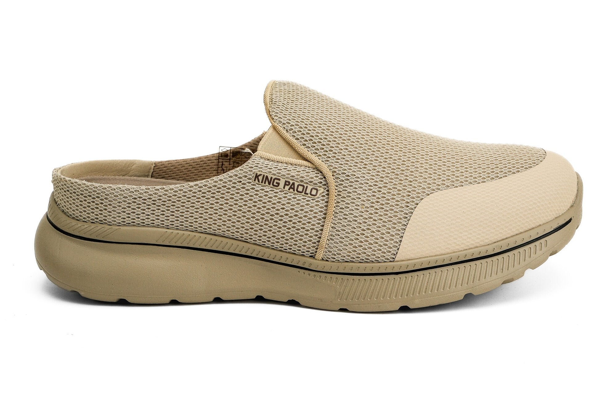 Sneaker Tekstil Tabanı Çıkan Yürüyüş Erkek Terlik KP1211 BEJ - King Paolo