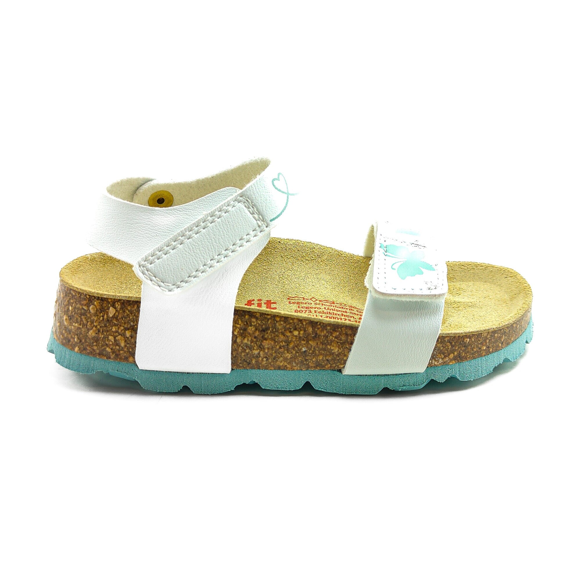 Superfit Ortopedik Çocuk Sandalet P 000123-1030 - Beyaz Kelebek WEIB / TÜRKIS - Superfit