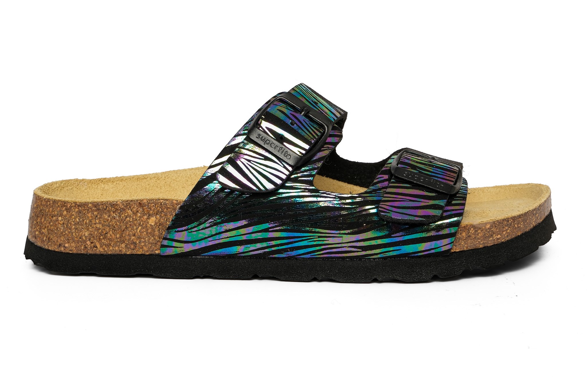 Superfit Ortopedik Çocuk Terlik Çift Bantlı F 800111-0090 - Siyah Zebra SCHWARZ - Superfit