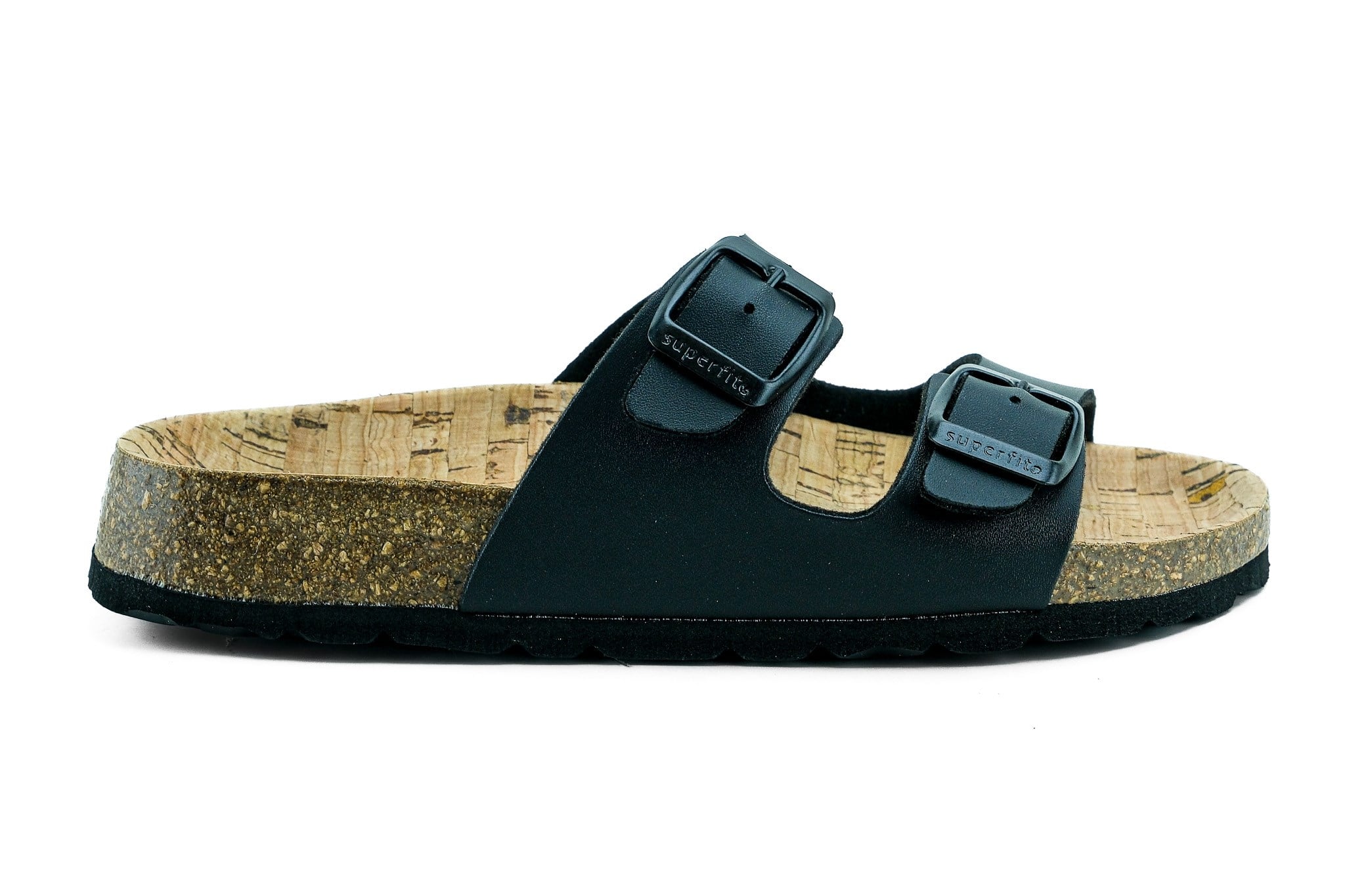 Superfit Ortopedik Çocuk Terlik Çift Bantlı F 800111-0120 - Siyah Düz SCHWARZ - Superfit