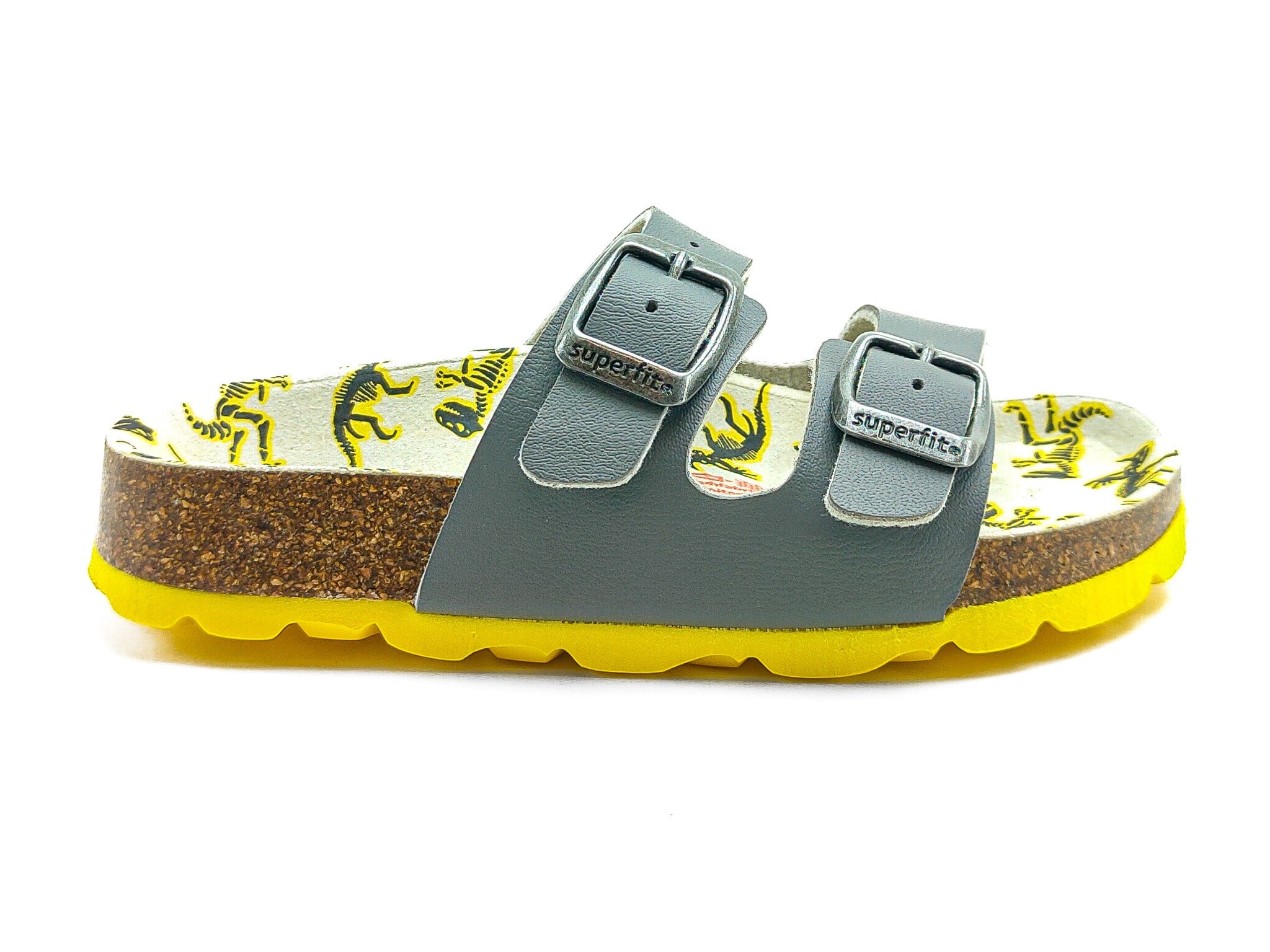 Superfit Ortopedik Çocuk Terlik Çift Bantlı F 800111-2120 Dinazor GRAU / MEHRFARBIG - Superfit