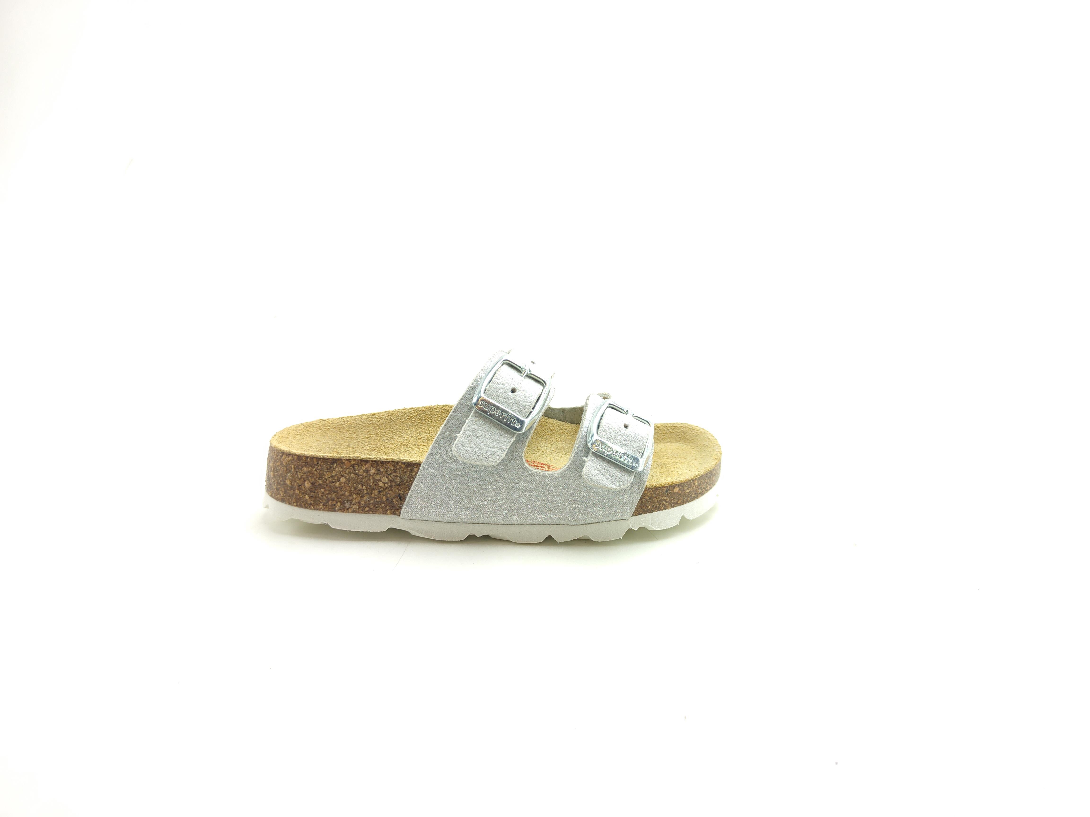 Superfit Ortopedik Çocuk Terlik Çift Bantlı P 800111-9500 - Gümüş - Superfit