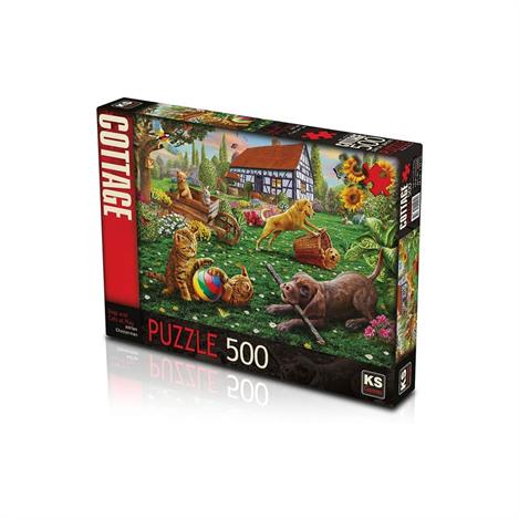 20005 Puzzle 500/DOGS AND CATS AT PLAY