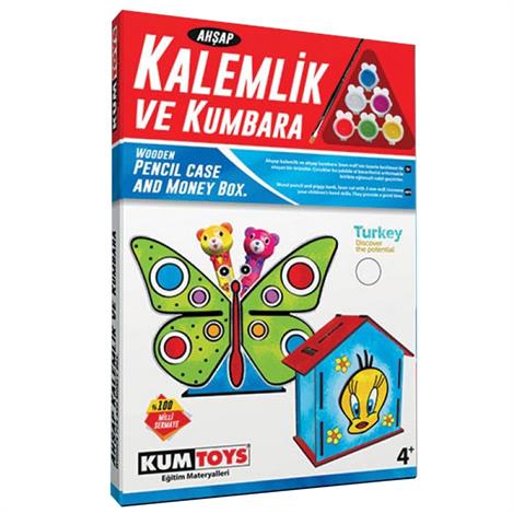 5304 Ahşap Kalemlik ve Kumbara Seti 5304 Ahşap Kalemlik ve Kumbara Seti