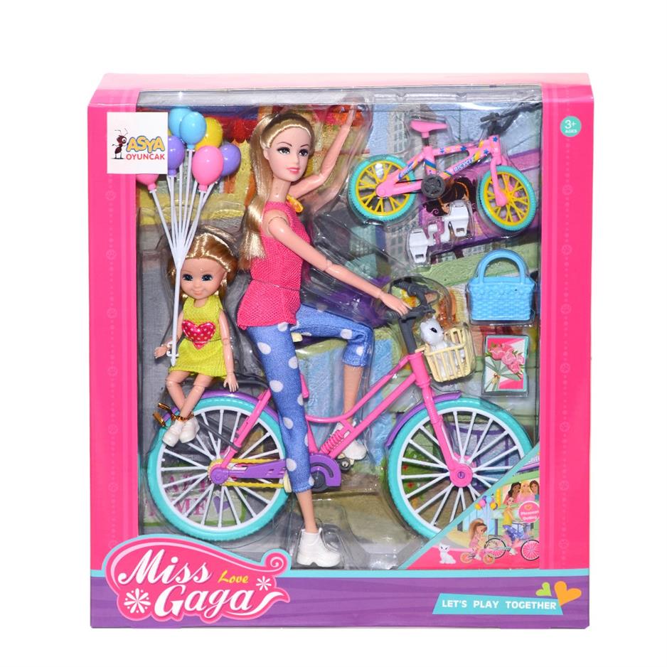 21534-51808 Asya, Miss Gaga Bisikletli Bebek Seti / +3 yaş 155,61 TL - OTOYS