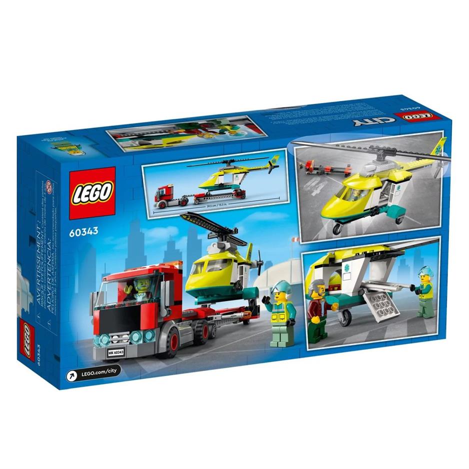 60343 Lego City - Kurtarma Helikopteri Nakliyesi, 215 parça, +5 yaş