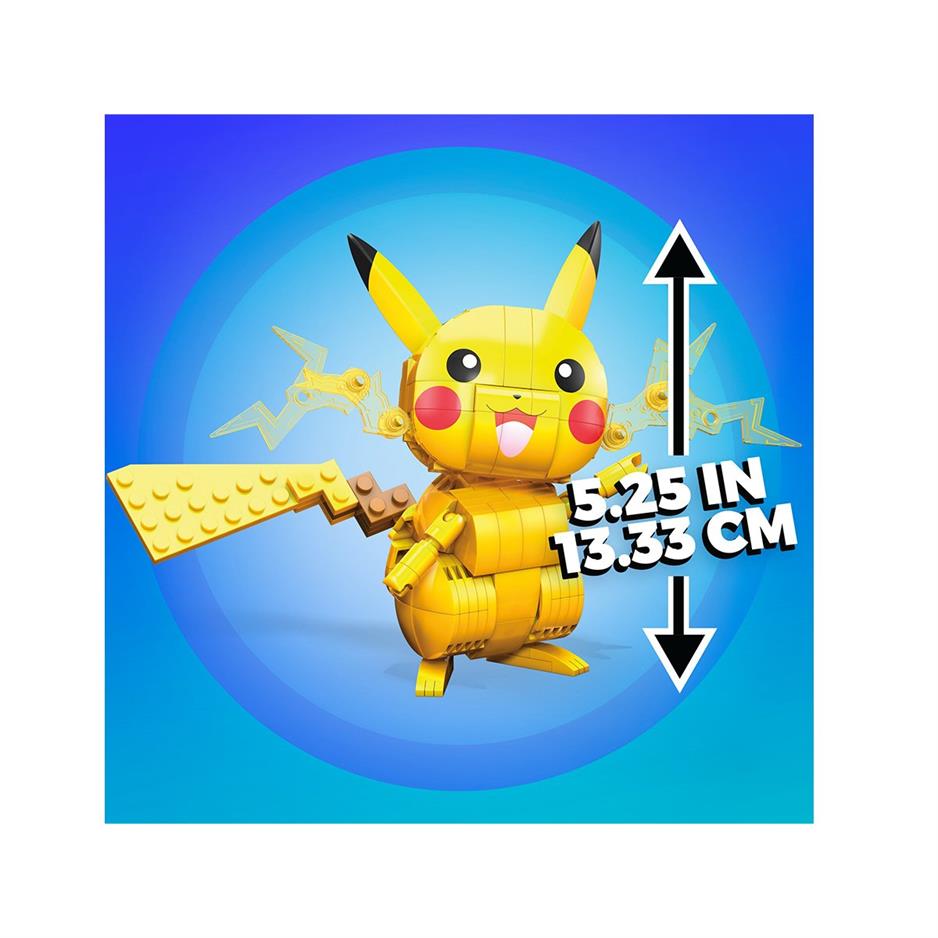 Mega Bloks Construx ~ GMD31 ~ Pokemon Pikachu Poseable Set ~ 211 pcs ~ NIP  VHTF