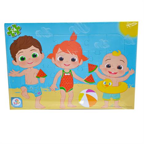 CO7793 Cocomelon 24 Parça Frame Plaj Puzzle - Utku Oyuncak CO7793 Cocomelon 24 Parça Frame Plaj Puzzle - Utku Oyuncak