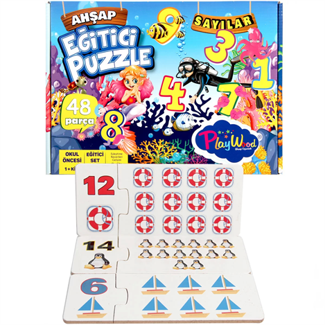 Playwood Ahşap Eğitici Puzzle Sayılar Playwood Ahşap Eğitici Puzzle Sayılar