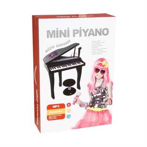 SM-88022 Vardem Mini Piano 37 Tuşlu ve Mikrofonlu Siyah