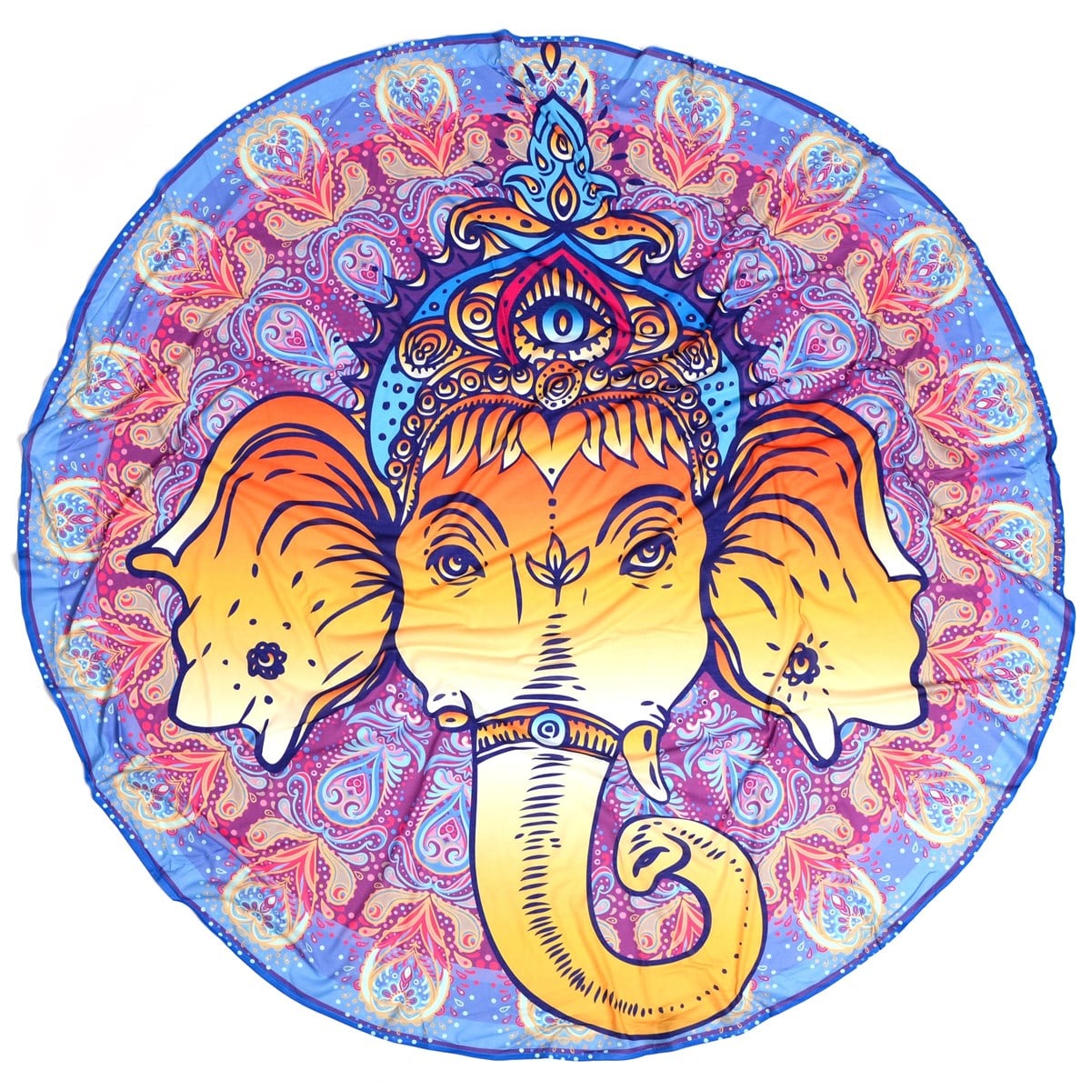 Ganesha Yuvarlak Duvar Örtüsü