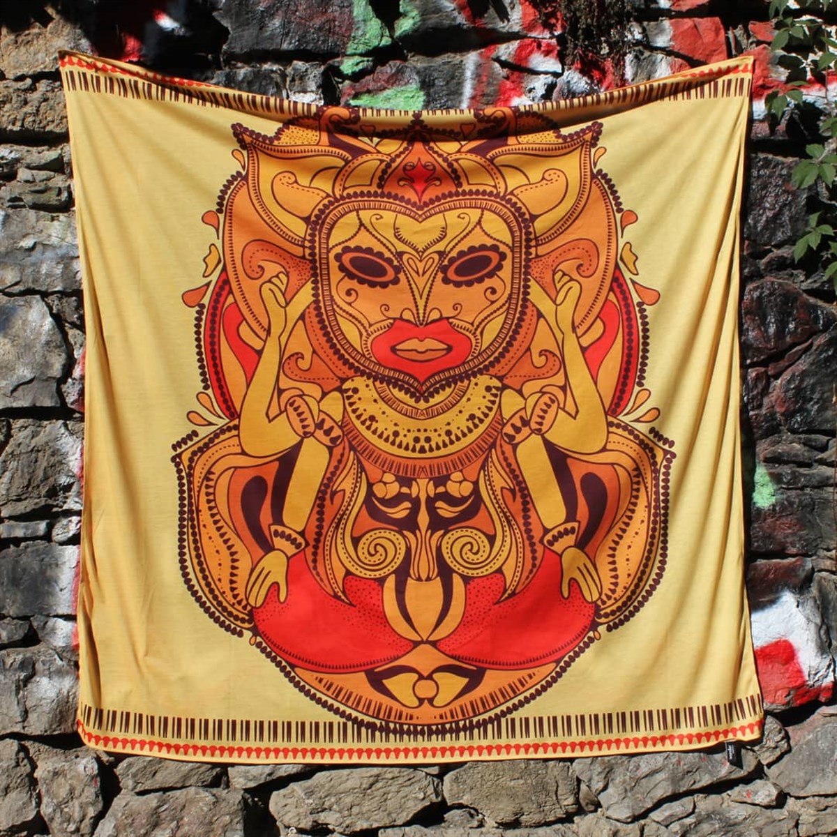 Afrika Maske Duvar Örtüsü