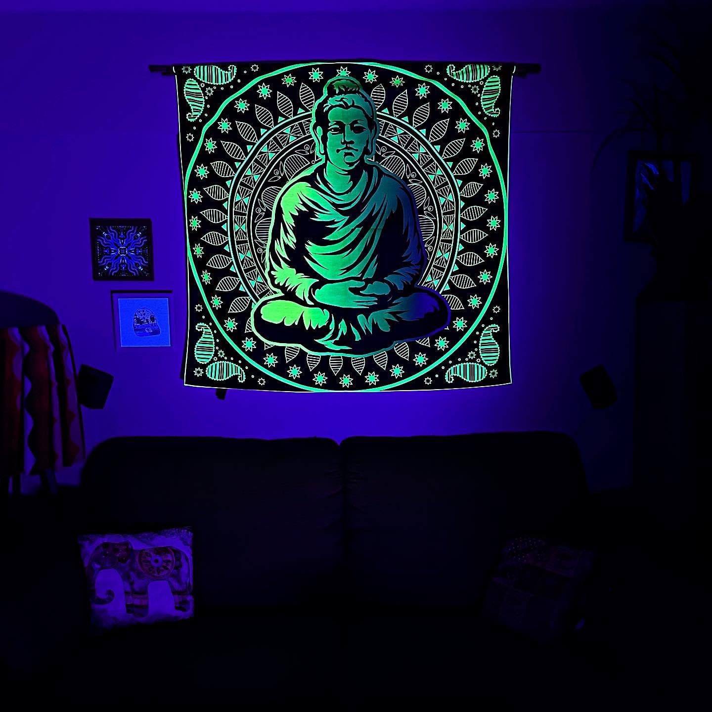 Buddha in the Loop / Neon Duvar Örtüsü Tapestry