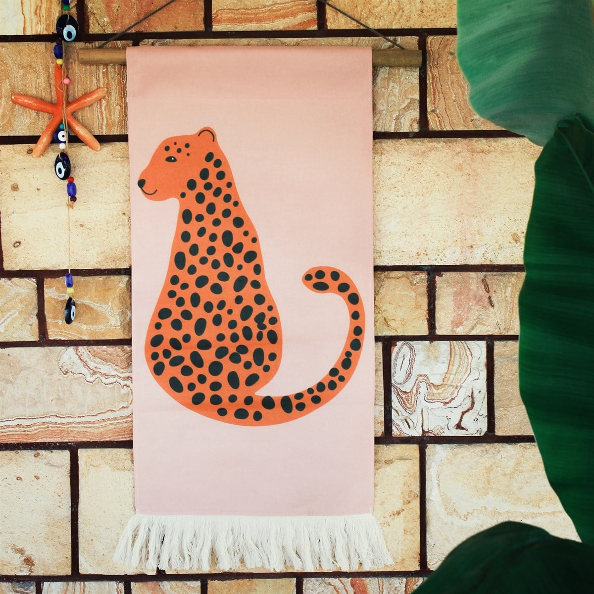 Panter Doğal Bambulu ve Püsküllü Flama