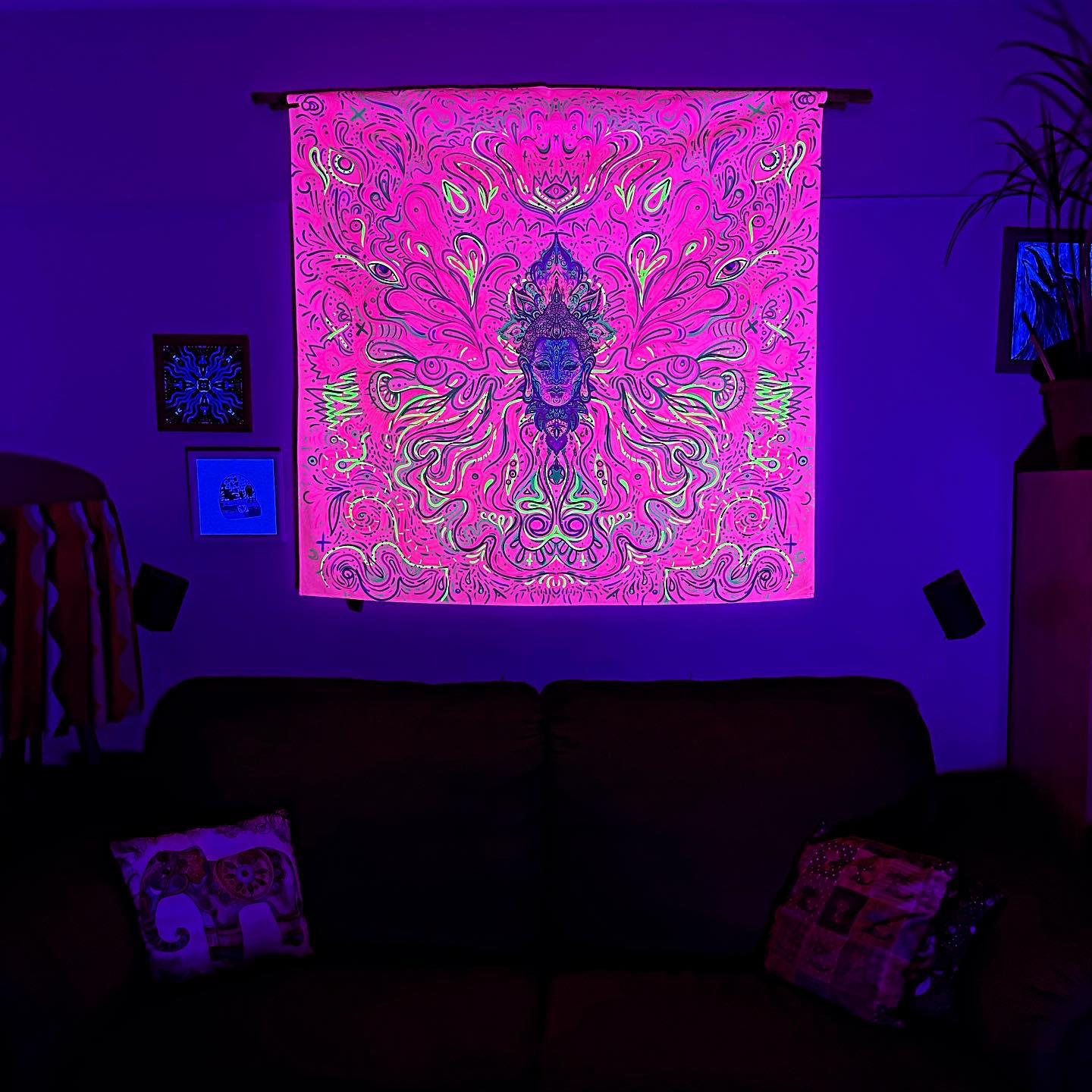 Shiva & Secret Eyes / Neon Duvar Örtüsü Tapestry