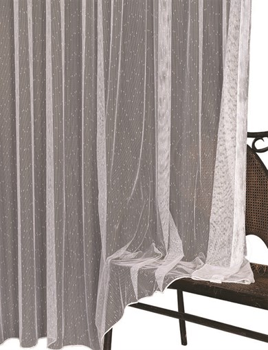 Damla Desenli Örme Ütü İstemez Pilesiz Tül Perde 