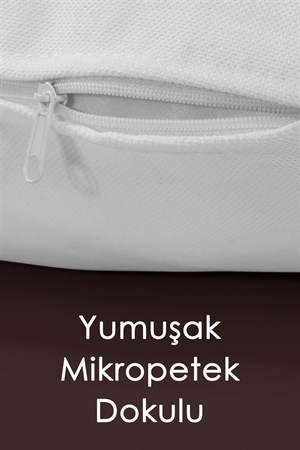 Mavi Gri Mermer Desenli Kırlent Kılıfı
