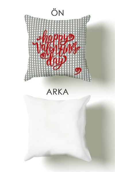 Valentines Day Sevgililer Günü Temalı Kırlent Kırlent Kılıfı (43 x 43 cm)