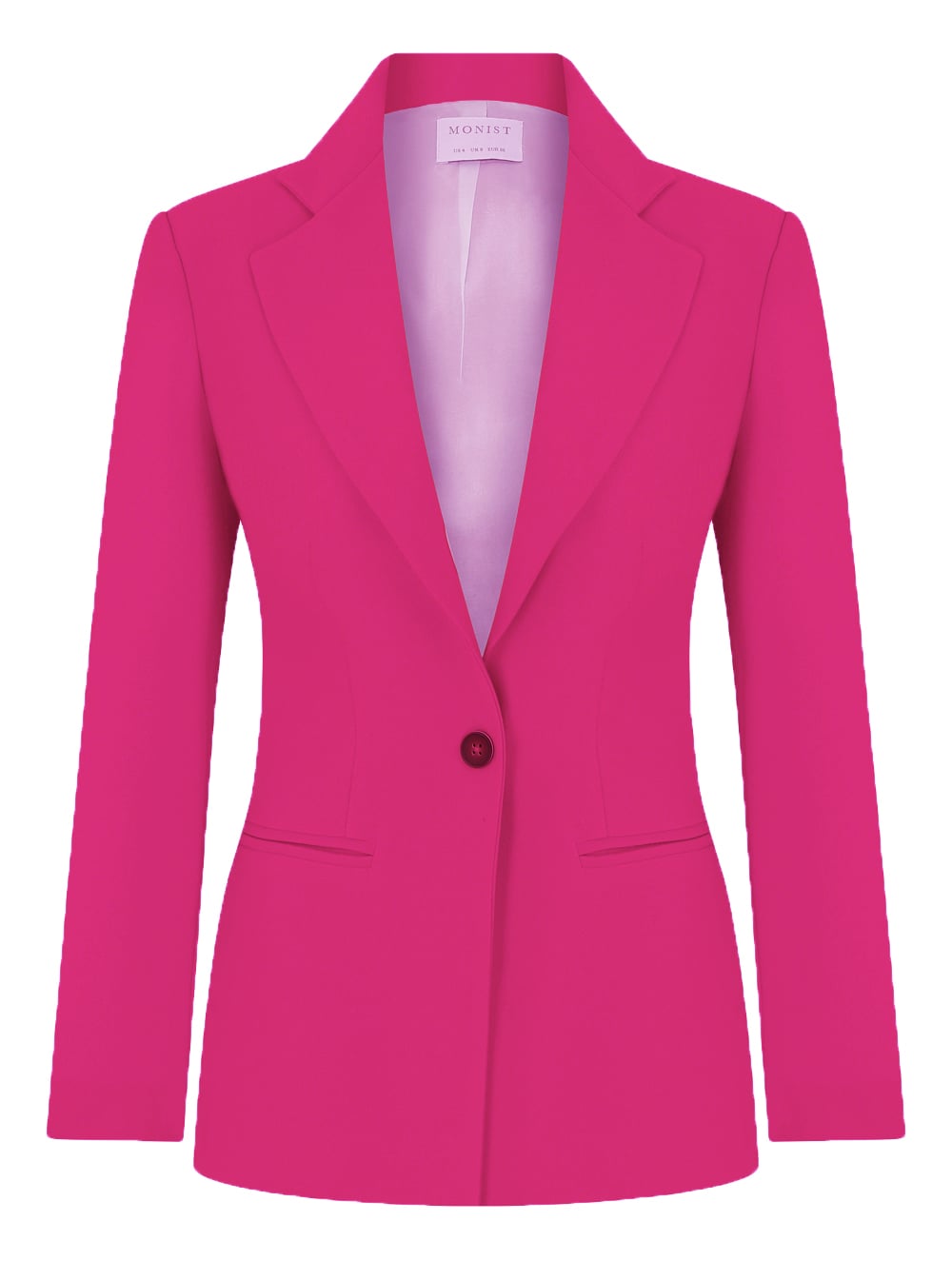 Canlı Fuşya Tek Düğmeli Klasik Blazer RK 404