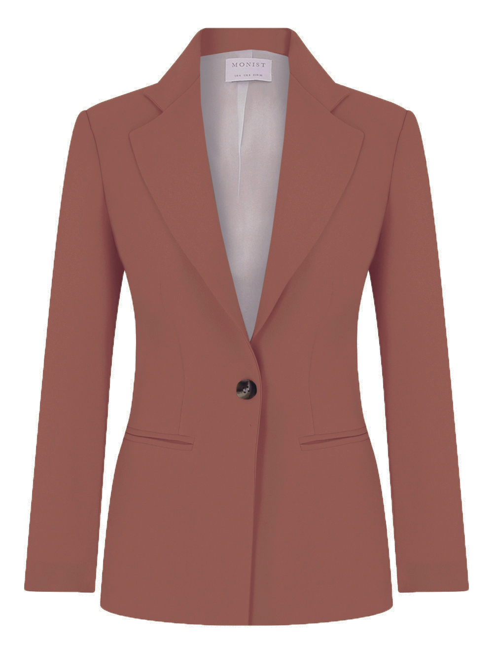 Gül Rengi Tek Düğmeli Klasik Blazer RK 705