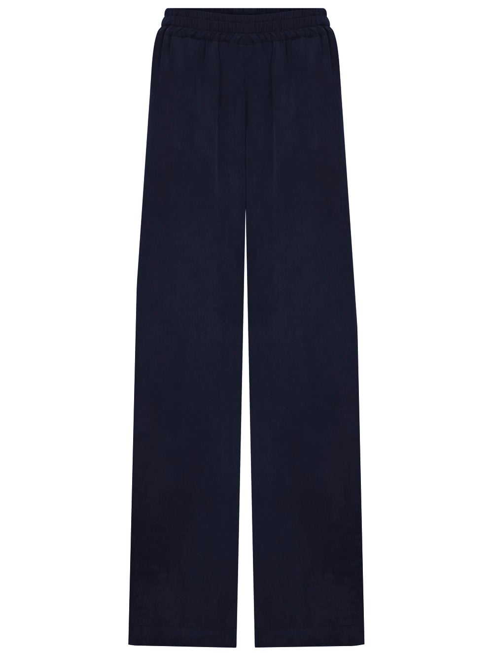 Lacivert Vegan Cupro Pantolon