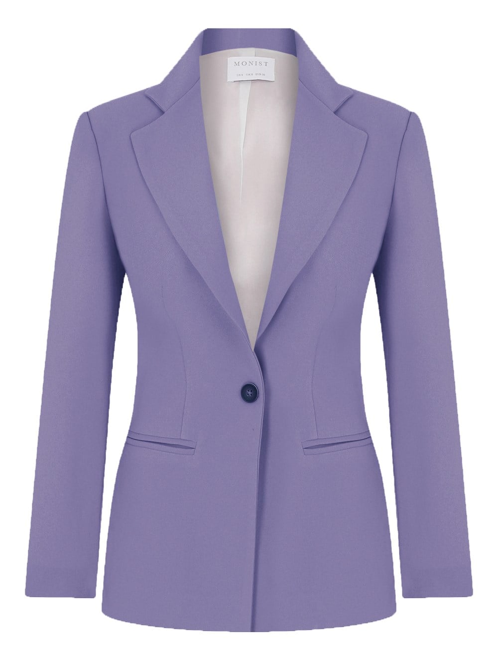 Lila Rengi Tek Düğmeli Klasik Blazer