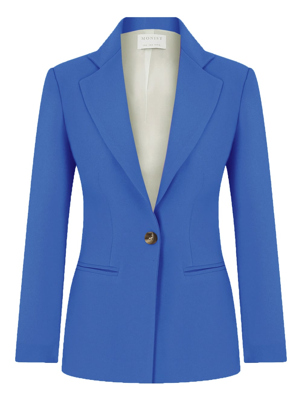 Mavi Tek Düğmeli Klasik Blazer RK 426