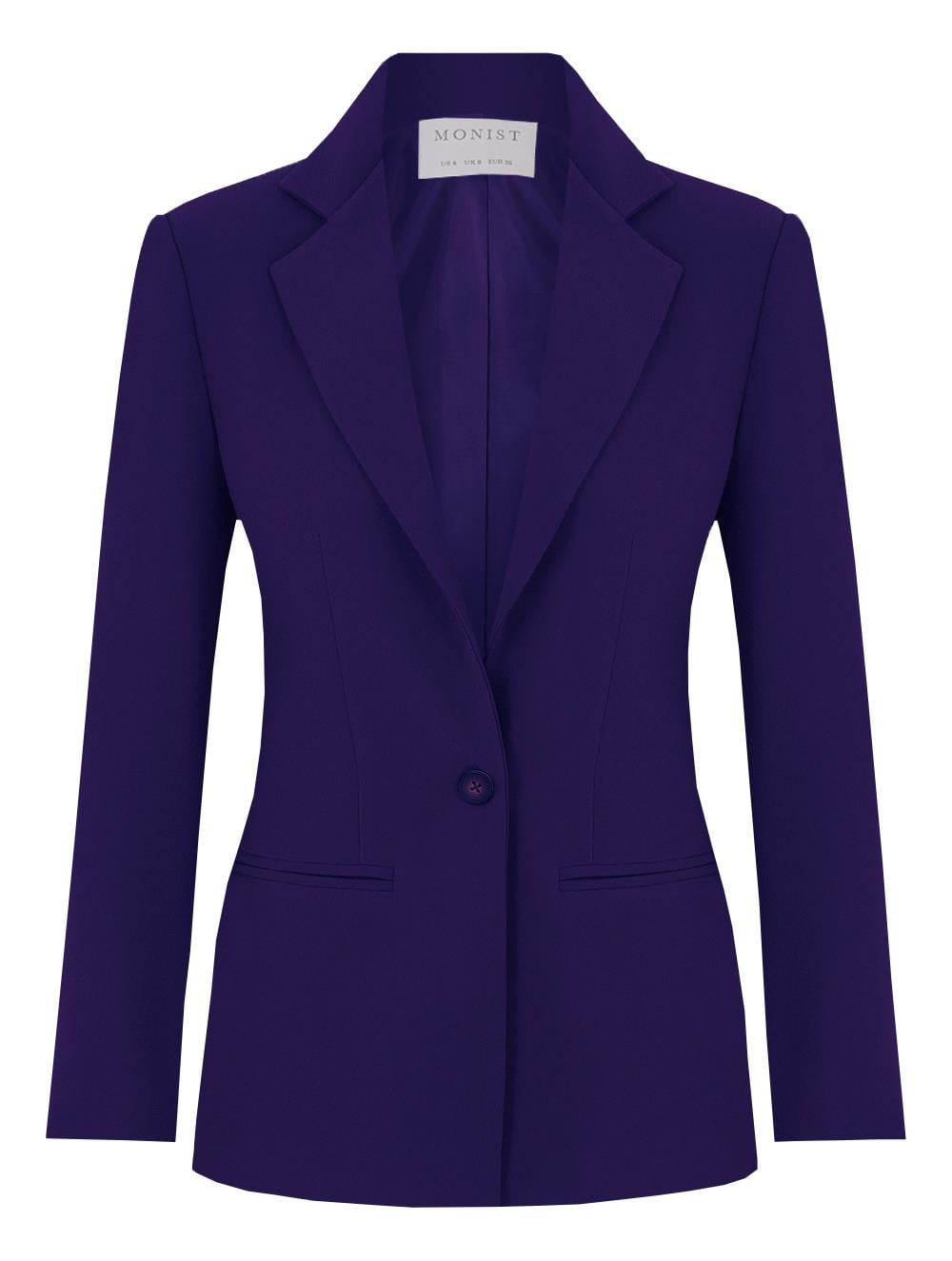 Mor Tek Düğmeli Klasik Blazer