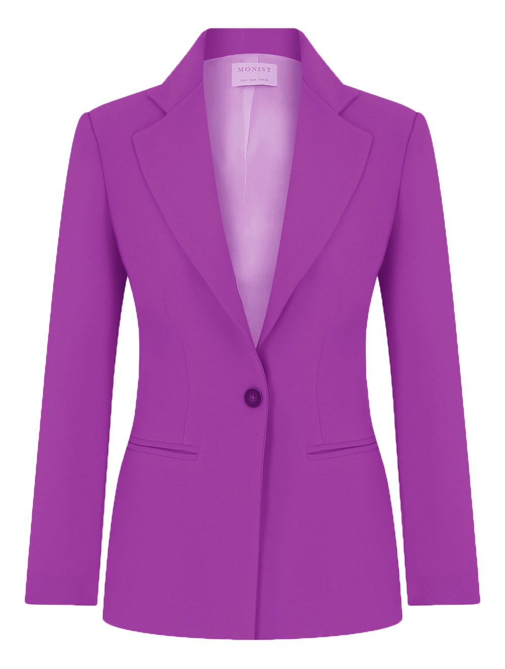 Parlak Fuşya Tek Düğmeli Klasik Blazer RK 417