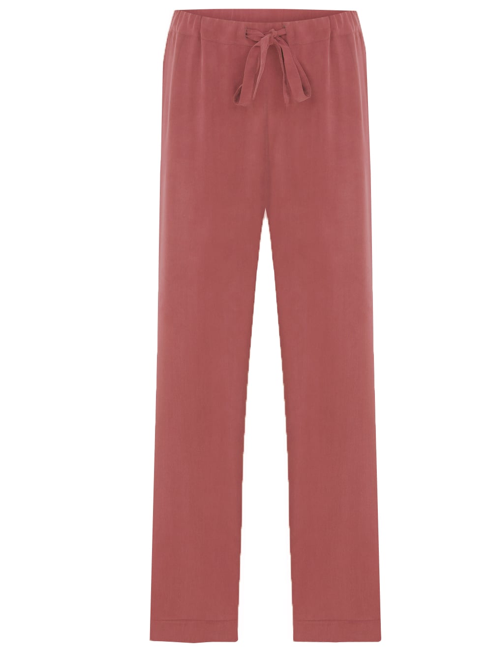 Pembe-Somon Rengi Vegan Cupro Pantolon