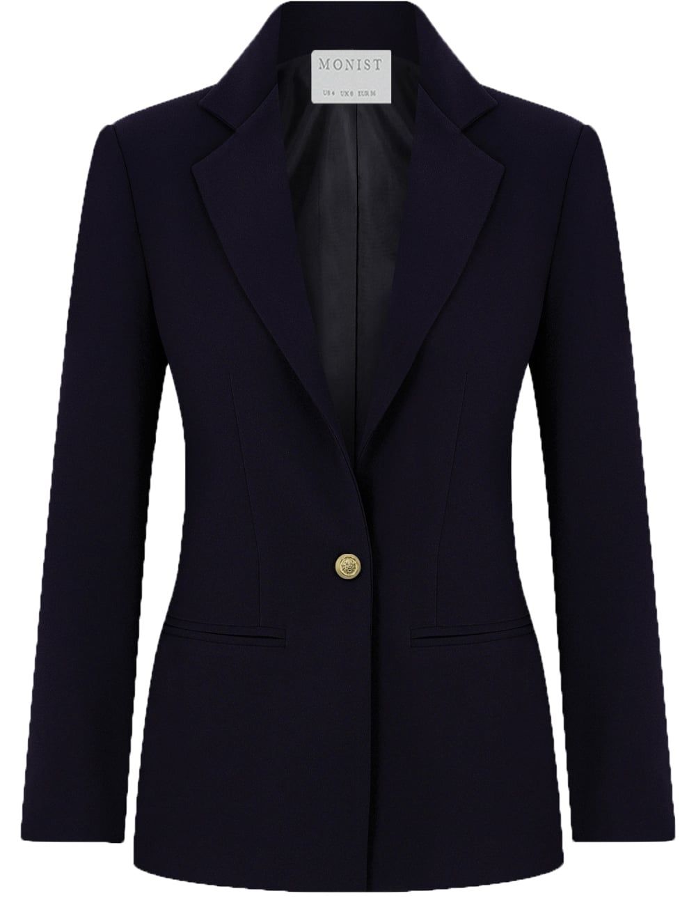 Sarı Metal Düğmeli Lacivert Klasik Blazer