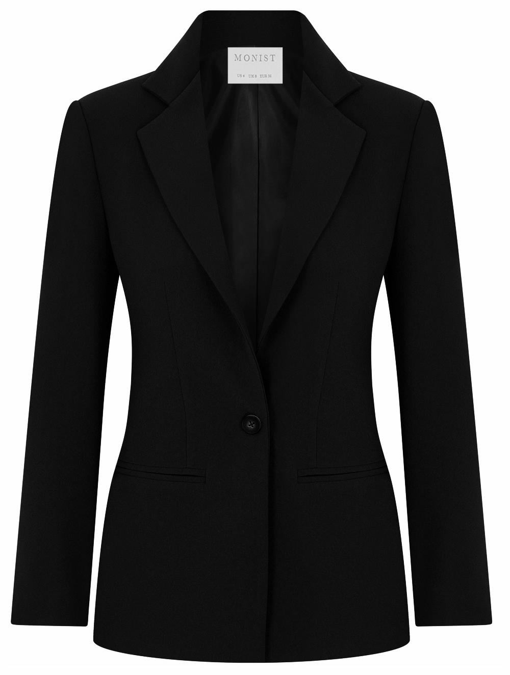 Siyah Tek Düğmeli Klasik Blazer