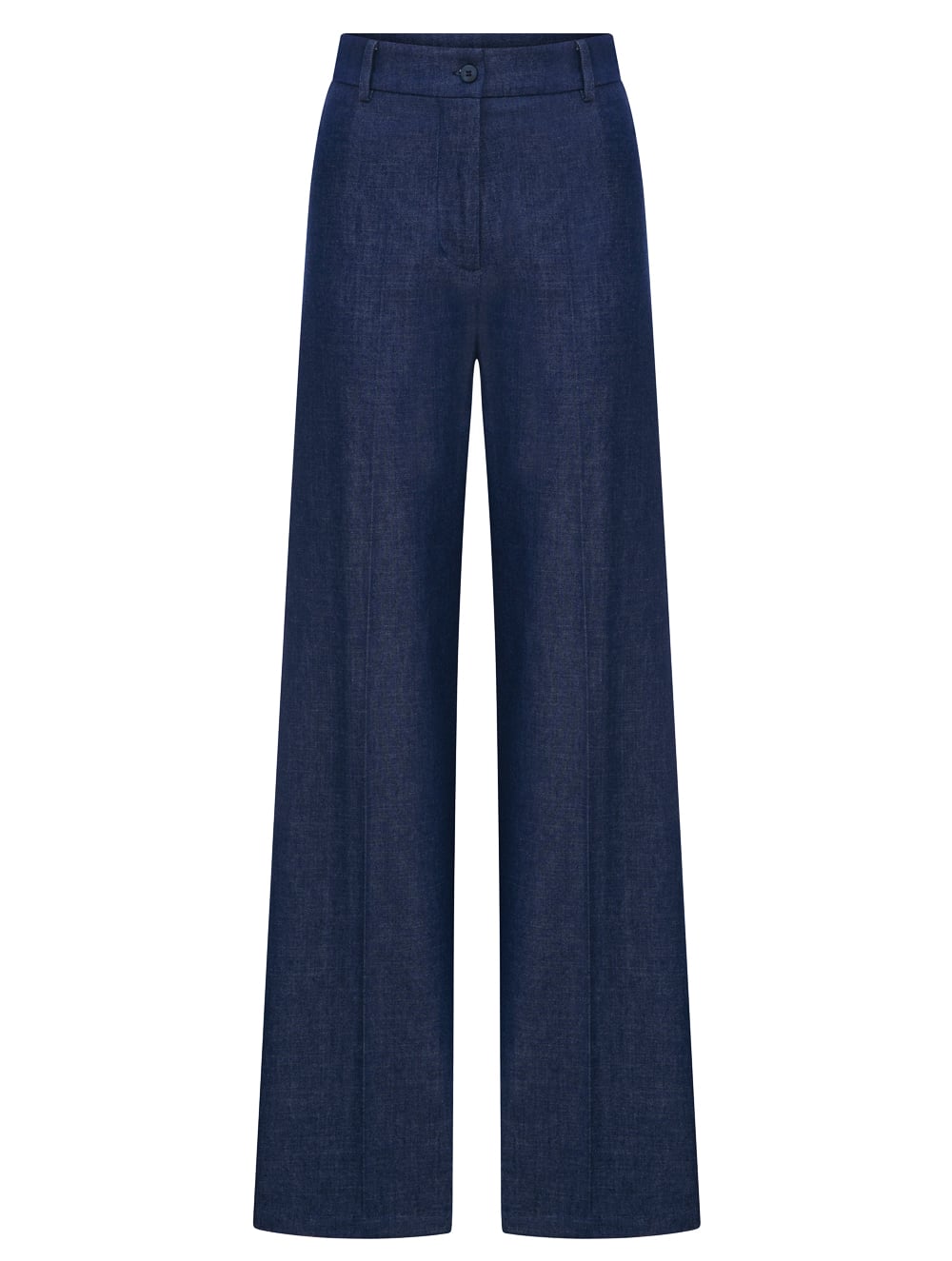 Yüksek Bel Geniş Paça Denim Pantolon