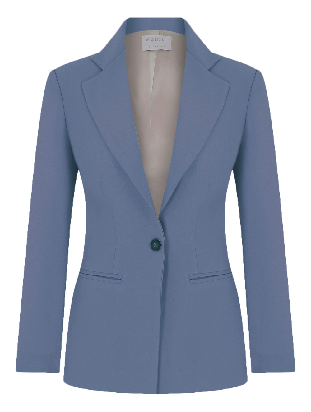 Açık Mavi Tek Düğmeli Klasik Blazer