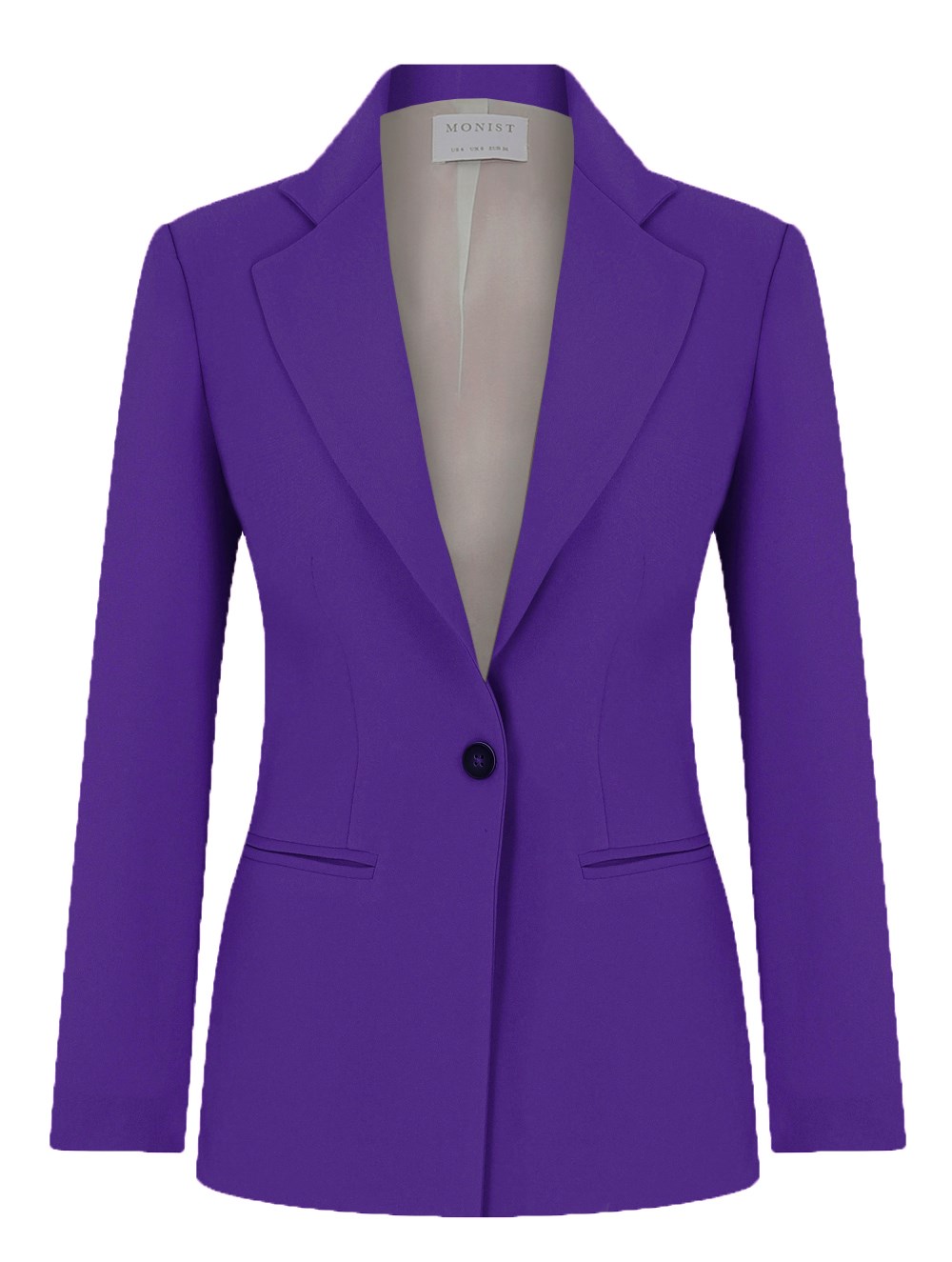 Açık Mor Tek Düğmeli Klasik Blazer