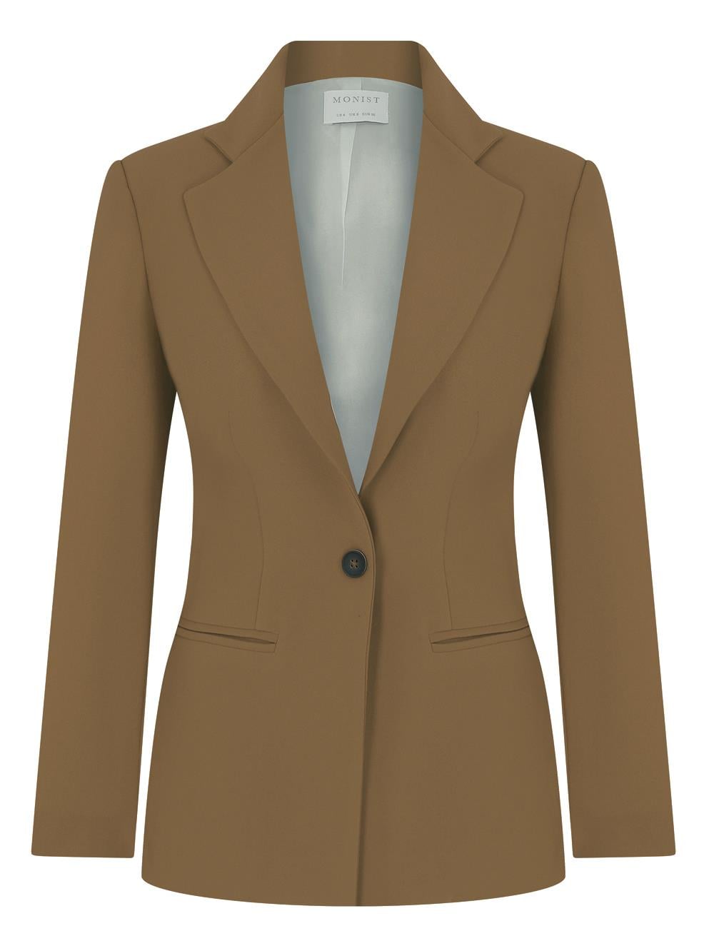 Karamel Rengi Tek Düğmeli Klasik Blazer